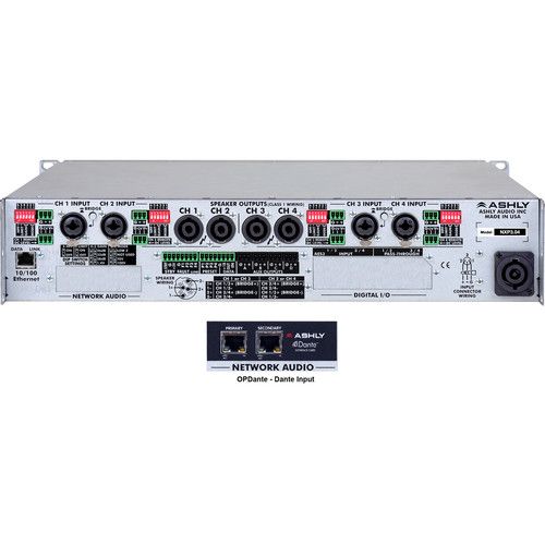  Ashly nXp3.0 4-Channel Multi-Mode Network Power Amplifier with Protea DSP Software Suite & Dante Digital Interface