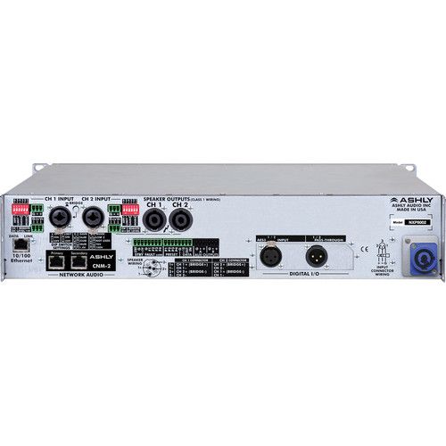  Ashly nXp Series NXP8002 2-Channel 800W Power Amplifier with Programmable Outputs & Protea Software Suite