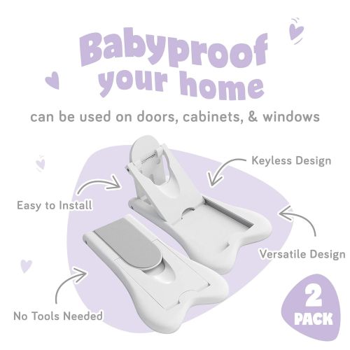  [아마존베스트]Ashtonbee Sliding Door Lock for Child Safety - Baby Proof Doors & Closets. Childproof Your Home with No...