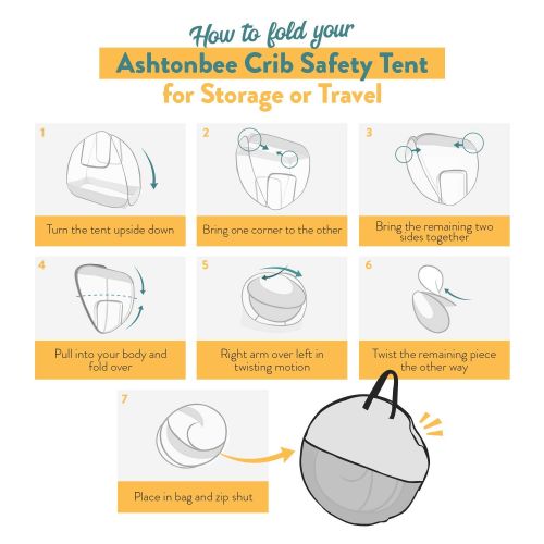  [아마존베스트]Ashtonbee Baby Crib Canopy Safety Tent, Baby Crib Tent, Mesh Crib Cover, Baby Bed Tent, Baby Crib Net Pop Up