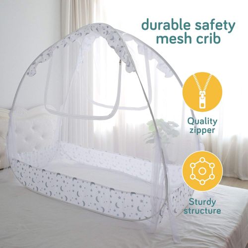  [아마존베스트]Ashtonbee Baby Crib Canopy Safety Tent, Baby Crib Tent, Mesh Crib Cover, Baby Bed Tent, Baby Crib Net Pop Up