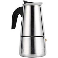Espressokocher, Asixx Kaffeebereiter Espressokanne aus Edelstahl Hochtemperaturbestaendig und Isolierend mit 4 Verschiedenen Groessen fuer den Einsatz zu Hause oder im Buero(200ml)