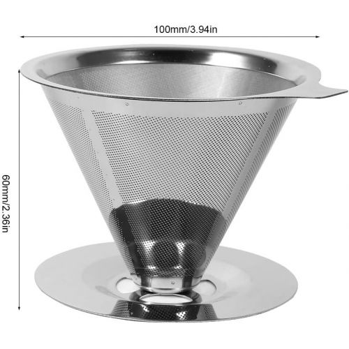  Edelstahl Kaffeefilter, Asixx Doppelschicht Kaffee Filter Waschbar und Wiederverwendbar im Haushalt, Buero, Reisen oder Camping