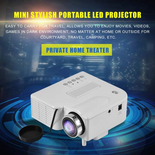  Upgraded LED Portable Projector，Asixx Mini Projector Full HD Mini Video Projector Support 1080P HDMI, VGA, AV, SD, USB for Home Cinema, TVs, Laptops, Games, iPhone Android Smartpho