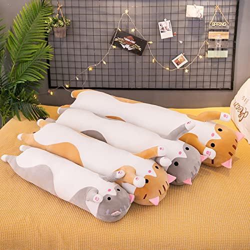  [아마존베스트]Aslion Cute Plush Cat Doll Soft Stuffed Kitten Pillow Doll Toy Gift for Kids Girlfriend (Brown, 50cm)