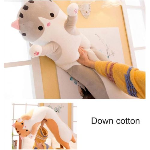  [아마존베스트]Aslion Cute Plush Cat Doll Soft Stuffed Kitten Pillow Doll Toy Gift for Kids Girlfriend (Brown, 50cm)