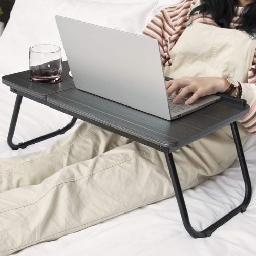  [아마존베스트]Laptop Desk for Bed,Asltoy Laptop Bed Tray Table,Foldable Lap Desk Stand Notebook Desk Adjustable Laptop Table for Bed Portable Notebook Bed Tray Lap Tablet with Cup Holder (Black)