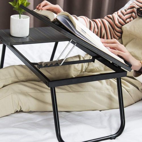  [아마존베스트]Laptop Desk for Bed,Asltoy Laptop Bed Tray Table,Foldable Lap Desk Stand Notebook Desk Adjustable Laptop Table for Bed Portable Notebook Bed Tray Lap Tablet with Cup Holder (Black)