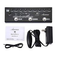 Asmuse Multi Guitar Effect Strip Pedal Sonicbar Rockstage Combining 4 Classic Arena Rock Guitar Effects in 1 Unit of Chorus Distortion Delay and Reverb Effect