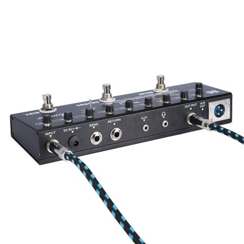  Asmuse Multi Guitar Effect Strip Pedal Sonicbar Rockstage Combining 4 Classic Arena Rock Guitar Effects in 1 Unit of Chorus Distortion Delay and Reverb Effect