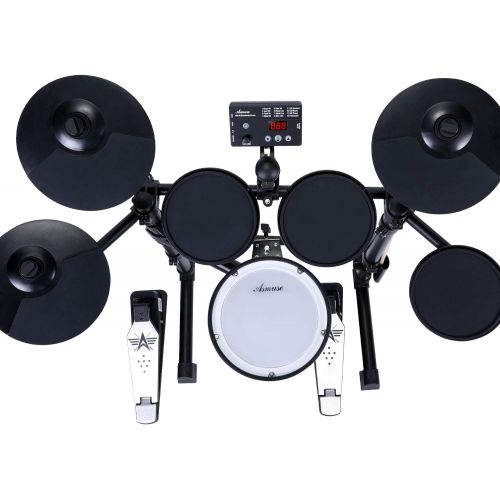  [아마존베스트]Asmuse Portable Electric Drum Set 9 Pads Built-in Dual Speaker Portable Practice Pads with Bluetooth Function Headphone Jack and Pedals