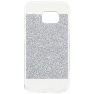 Asmyna Carrying Case for Samsung G925 Galaxy S6 Edge - Retail Packaging - Silver/White Glittering