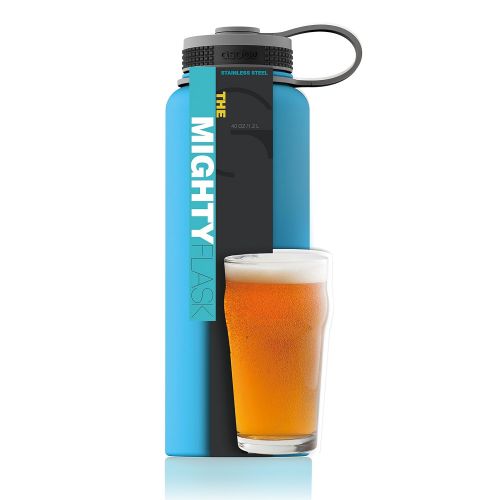  Asobu Mighty Flask Insulated Water Bottle, 40 oz, Blue