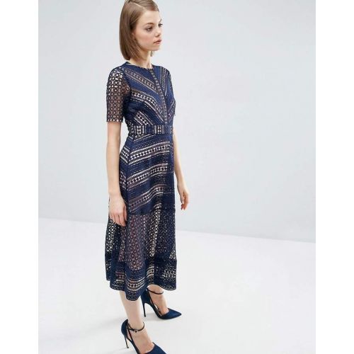  Asos ASOS DESIGN ASOS Premium Occasion Lace Midi Dress