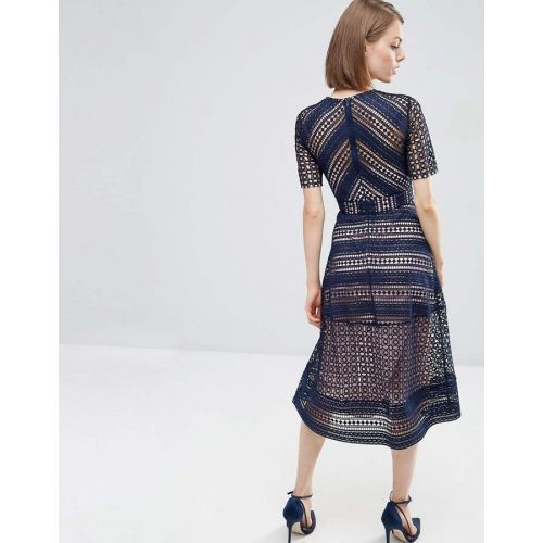  Asos ASOS DESIGN ASOS Premium Occasion Lace Midi Dress