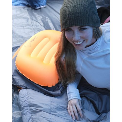  Aspect Outdoor Sleeping Bag Liner & Inflatable Pillow ? Lightweight Breathable Sleeping Sack - Compact Travel Sheet for Adults & Ultralight Pillow for Comfortable Camping & Hotel T