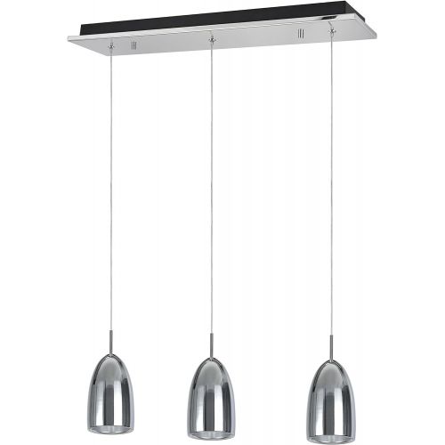  Aspen Creative 61072-2 Adjustable LED 1 Light Hanging Mini Pendant Ceiling Light, Contemporary Design in Black Finish, Metal Shade, 3 14 Wide