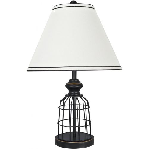  Aspen Creative 40140-02 22 High Traditional Metal Wire Table Lamp, Matte Black