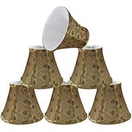 Aspen Creative 30073-6 Small Bell Shape Chandelier Set (6 Pack), Transitional Design in Pumpkin Gold, 6 Bottom Width (3 x 6 x 5) Clip ON LAMP Shade