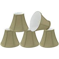 Aspen Creative 30071-5 Small Bell Shape Chandelier Set (5 Pack), Transitional Design in Yellowish Brown, 6 Bottom Width (3 x 6 x 5) Clip ON LAMP Shade