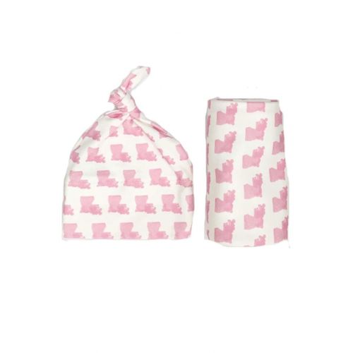  Aspen Lane Louisiana Baby Swaddle Blanket Set Baby Pink Organic Gift