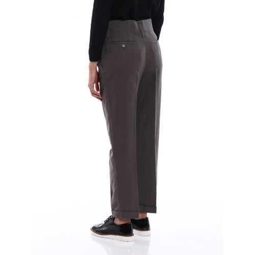  Aspesi Linen blend ankle length trousers