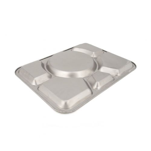  Aspire Divided Dinner Tray Lunch Container, Metal Plate, 1 Pc-6 Sections