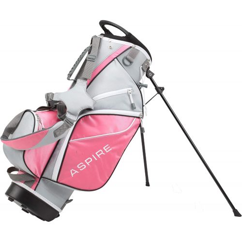  Aspire Golf Aspire Junior Plus Complete Golf Club Set for Children, Kids - 5 Age Groups Boys and Girls - Right Hand, Real Girls Junior Golf Bag, Kids Golf Clubs Set