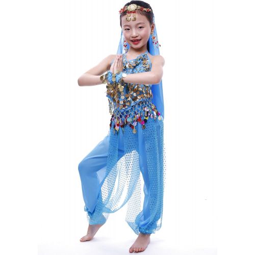  Astage Girls Arabian Princess Costume Belly Dancing Dress Halloween Carnival Set