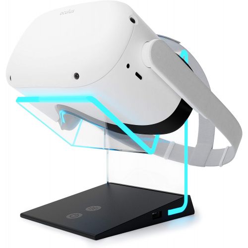  [아마존베스트]Asterion Universal Illuminated VR Stand with USB A Charge Port  Compatible with Oculus Quest 1 & 2 (Charge Cable not Included) HTC Vive, Rift-s, Go, Cosmos, PSVR, Index All VR Headsets | A