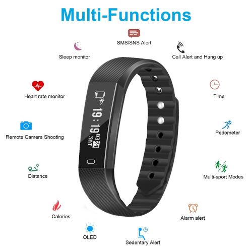  Astonlink Fitness Tracker, Activity Tracker Watch with Heart Rate Monitor, Sleep Monitor Step Counter Calorie Counter Message Notification IP67 Waterproof Pedometer Watch