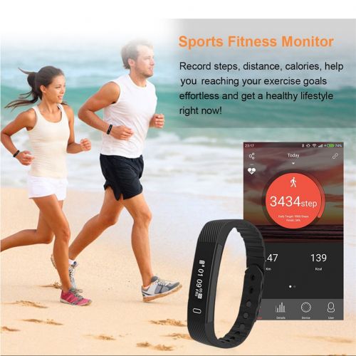  Astonlink Fitness Tracker, Activity Tracker Watch with Heart Rate Monitor, Sleep Monitor Step Counter Calorie Counter Message Notification IP67 Waterproof Pedometer Watch