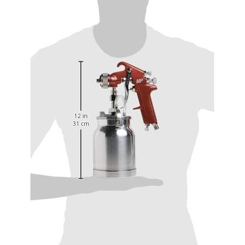  Astro Pneumatic Tool 4008 Spray Gun with Cup - Red Handle 1.8mm Nozzle