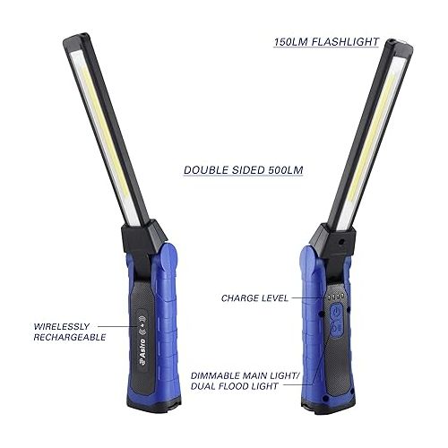  Astro Tools 52SL 500x2 Lumen Wirelessly Rechargeable Folding Double-Sided LED Slim Light, 1 Count