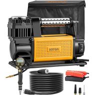 AstroAI T6 Offroad Air Compressor, 12 V Portable Air Pump with 7.06 CFM, AirCtrl, ¼ NPT Quick Connector, Heavy-Duty Truck Tire Inflator, Max 150 PSI for 4 × 4 SUV Vehicle RV-Yellow