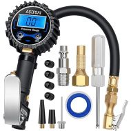 AstroAI Digital Tire Pressure Gauge with Inflator(3-250 PSI 0.1 for Display Resolution), Heavy Duty Air Chuck and Compressor Accessories with Rubber Hose and Quick Connect Coupler, Blue