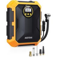 AstroAI Tire Inflator Air Compressor 12V DC Portable Air Compressor Car Accessories Auto Tire Pump 100PSI with LED Light Digital Air Pump for Car Tires Bicycles Other Inflatables CZK-3674 Yellow