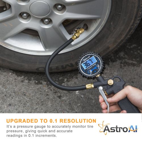  [아마존 핫딜]  [아마존핫딜]AstroAI Digital Tire Inflator with Pressure Gauge, Medium 250 PSI Air Chuck and Compressor Accessories Heavy Duty with Rubber Hose and Quick Connect Coupler for 0.1 Display Resolut