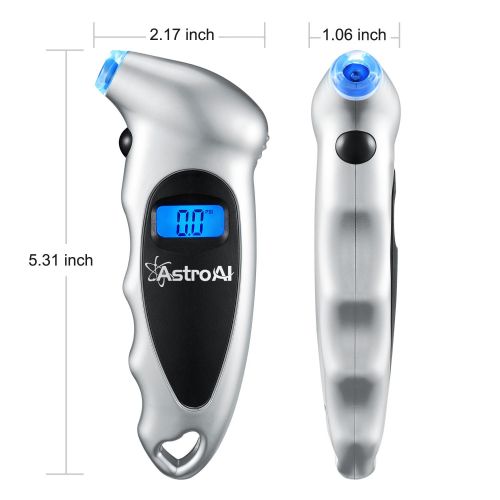  [아마존 핫딜]  [아마존핫딜]AstroAI ATG150 3 Pack Digital Tire Pressure Gauge 150 PSI 4 Settings for Car Truck Bicycle with Backlit LCD and Non-Slip Grip, Silver