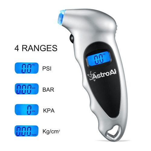  [아마존 핫딜]  [아마존핫딜]AstroAI ATG150 3 Pack Digital Tire Pressure Gauge 150 PSI 4 Settings for Car Truck Bicycle with Backlit LCD and Non-Slip Grip, Silver