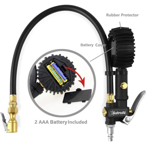  [아마존 핫딜]  [아마존핫딜]AstroAI ATG250 Digital Tire Inflator with Pressure Gauge, 250 PSI Air Chuck and Compressor Accessories Heavy Duty with Rubber Hose and Quick Connect Coupler for 0.1 Display Resolut