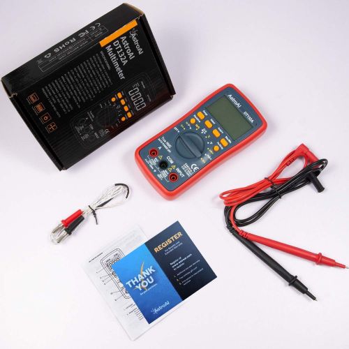  [아마존 핫딜]  [아마존핫딜]AstroAI Digital Multimeter, TRMS 4000 Counts Volt Meter Manual and Auto Ranging; Measures Voltage Tester, Current, Resistance, Continuity, Frequency; Tests Diodes, Temperature, Red