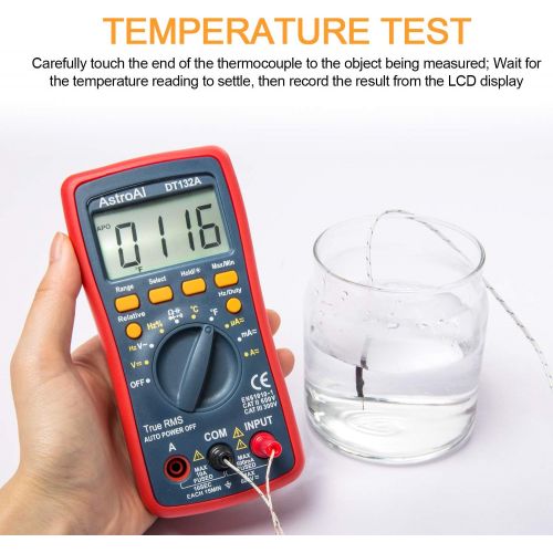  [아마존 핫딜]  [아마존핫딜]AstroAI Digital Multimeter, TRMS 4000 Counts Volt Meter Manual and Auto Ranging; Measures Voltage Tester, Current, Resistance, Continuity, Frequency; Tests Diodes, Temperature, Red