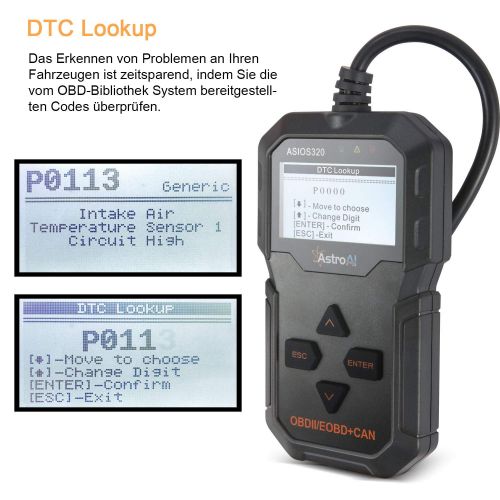  [아마존 핫딜]  [아마존핫딜]AstroAI OBD2 Diagnosegerat Scanner Klassischer und Universeller OBD II Scanner fuer den Motor zur Fehlerauslese mit Deutschem Handbuch