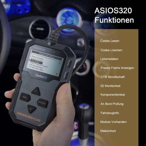  [아마존 핫딜]  [아마존핫딜]AstroAI OBD2 Diagnosegerat Scanner Klassischer und Universeller OBD II Scanner fuer den Motor zur Fehlerauslese mit Deutschem Handbuch