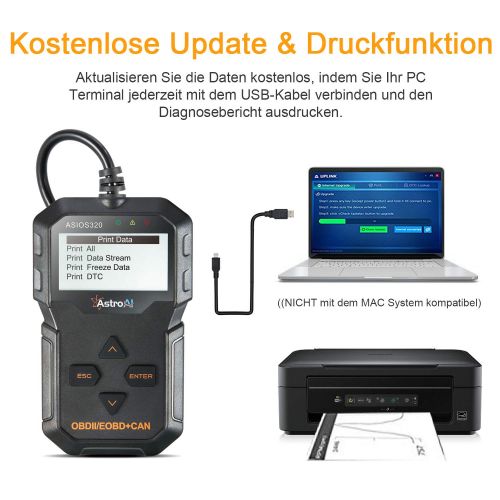  [아마존 핫딜]  [아마존핫딜]AstroAI OBD2 Diagnosegerat Scanner Klassischer und Universeller OBD II Scanner fuer den Motor zur Fehlerauslese mit Deutschem Handbuch