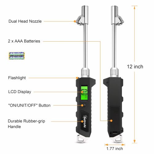  [아마존 핫딜]  [아마존핫딜]AstroAI Reifendruck Pruefer Digital Luftdruckpruefer Reifendruckmesser (Messbereich 0-15Bar) LCD Bildschirm Reifendruck-Messgerate fuer Autos, LKW, Wohnwagen, Gelandewagen, Transporte