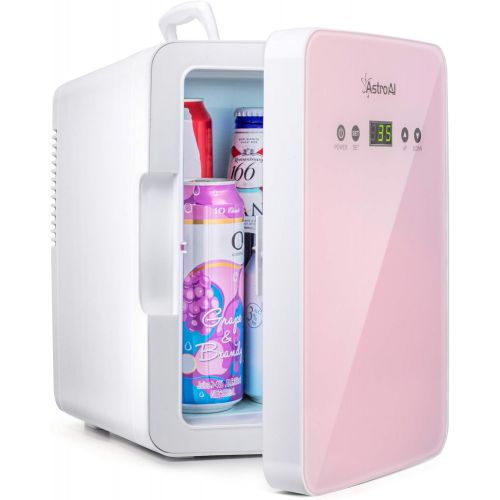  [아마존베스트]AstroAI Mini Fridge 6 Liter/8 Can Skincare Fridge for Bedroom - with Upgraded Temperature Control Panel - AC/12V DC Thermoelectric Portable Cooler and Warmer for Skin Care, Medicat