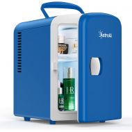 [아마존베스트]AstroAI Mini Fridge 4 Liter/6 Can AC/DC Portable Thermoelectric Cooler and Warmer for Skincare, Foods, Medications, Home and Travel, Blue