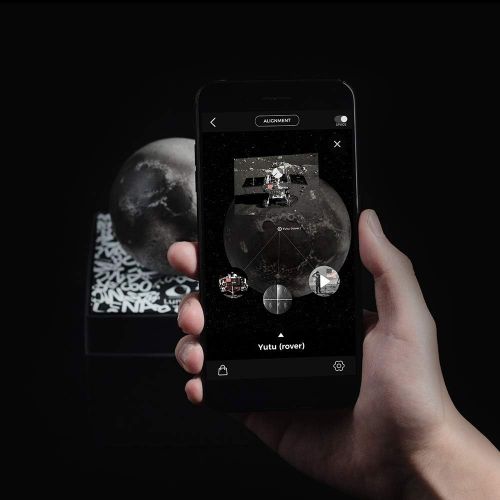  AstroReality LUNAR 3D Printed Scientific Moon Model, Hand Painted with Interactive Augmented Reality Educational Smartphone App, Perfect Home and Office Desk Decor Gift (LUNAR Regu